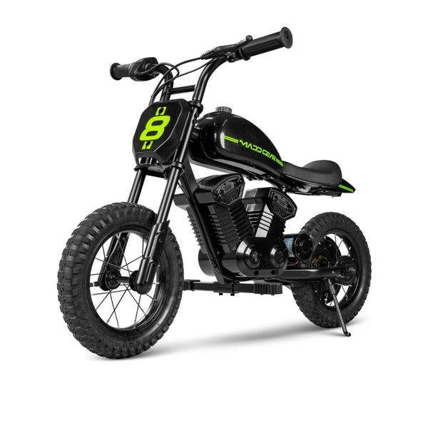 Razor MX125 electric dirt bike in black with decals