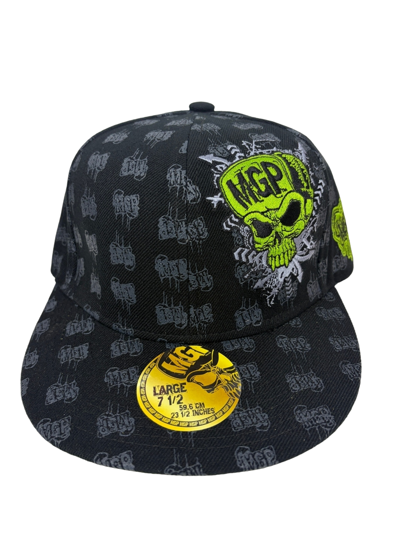 MADD GEAR MGP SKULL CAP BLACK / GREEN (59.6CM)