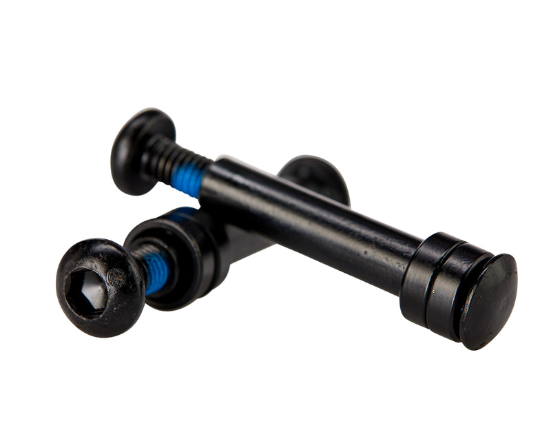 CRAZY CART SHIFT 2.0 REAR AXLE BOLT W/SPACERS - BLACK (SET OF 2) - FOR 30MM PU WHEEL & INNER SPACER SIZE 4MM