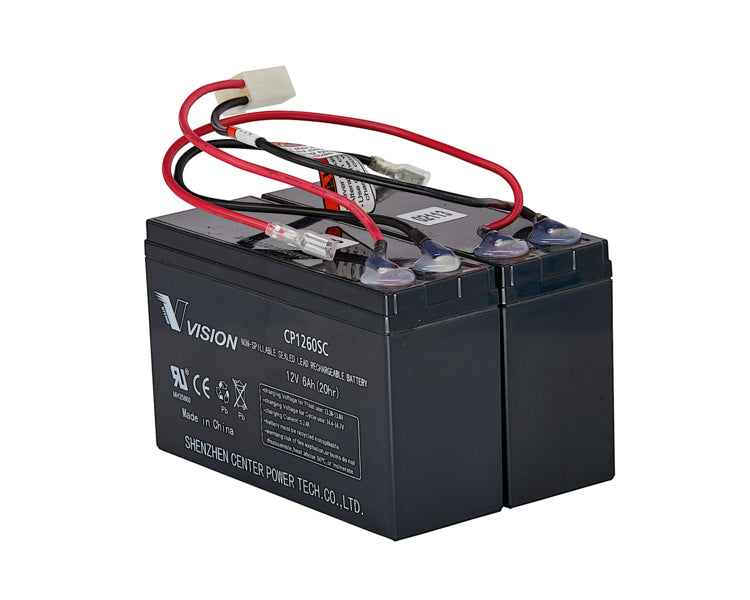 RAZOR POWER CORE E100 BATTERY W/RESET WIRES (2 x 12V/6AH) (3 HOLE/2 PIN)