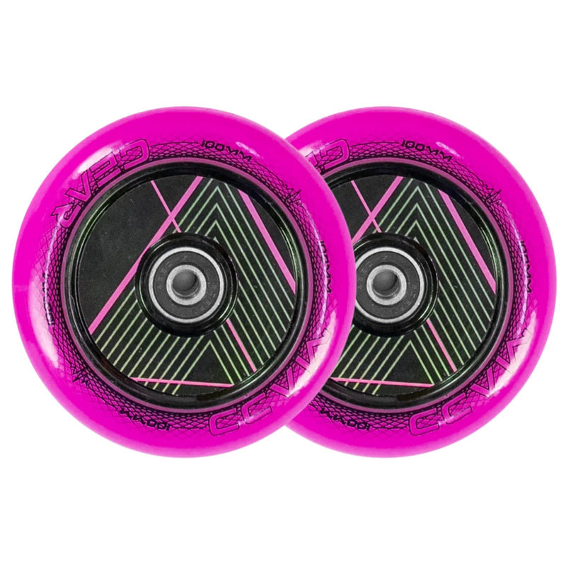 MADD GEAR 100MM RAVEN HOLLOW CORE WHEEL PINK PAIR