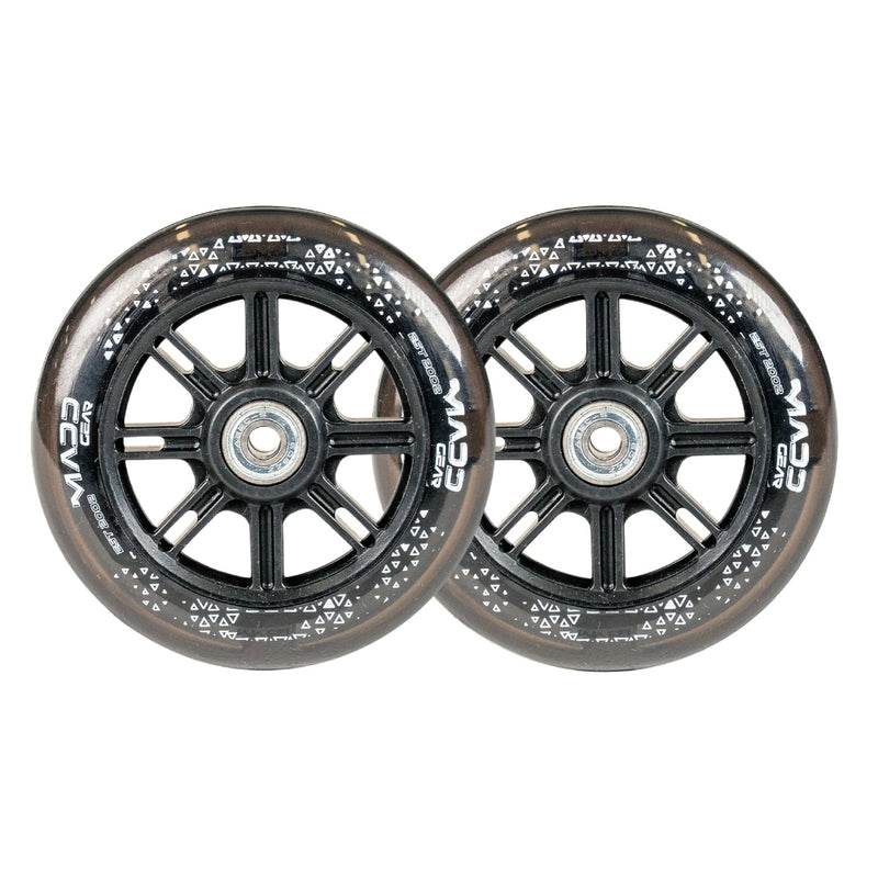 MADD GEAR 125MM RUSH 125 LIGHT UP WHEEL BLACK / CLEAR PU PAIR