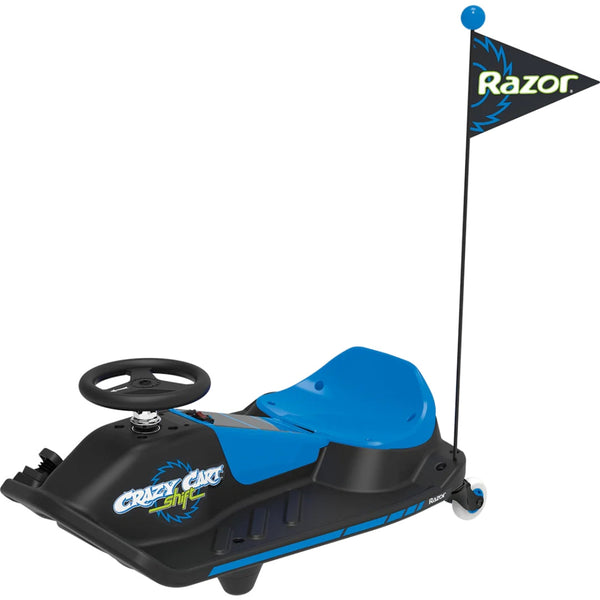 Razor Crazy Cart Shift electric drift cart in blue and black