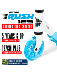 MADD GEAR METRO RUSH 125 SCOOTER WHITE / BLUE