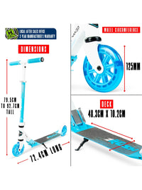 MADD GEAR METRO RUSH 125 SCOOTER WHITE / BLUE
