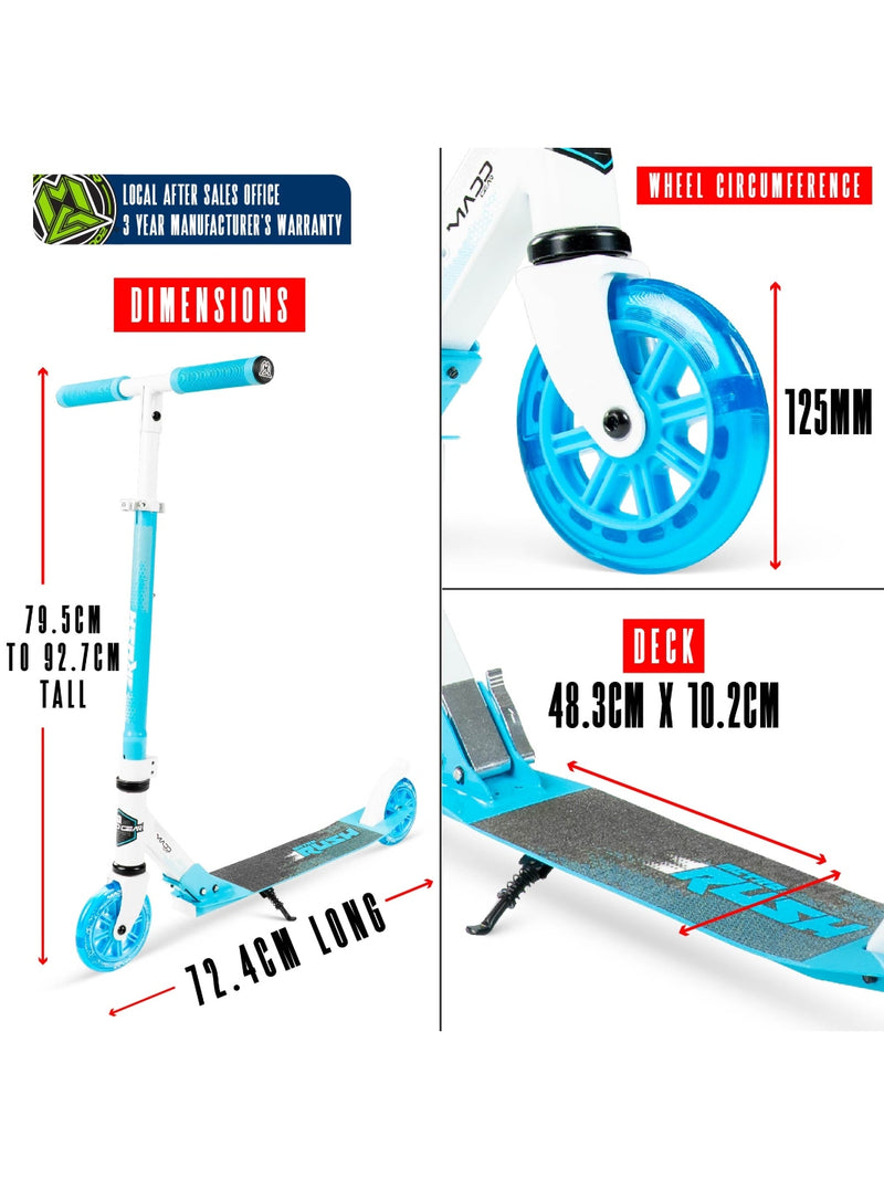 MADD GEAR METRO RUSH 125 SCOOTER WHITE / BLUE