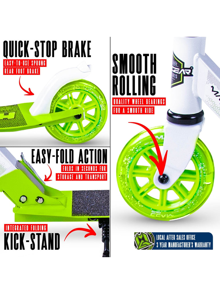 MADD GEAR METRO RUSH 125 SCOOTER WHITE / GREEN
