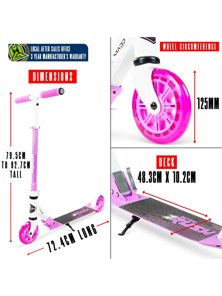 MADD GEAR METRO RUSH 125 SCOOTER WHITE / LAVENDER