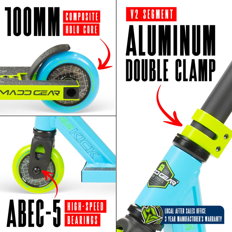 MADD GEAR KICK PRO-X SCOOTER BLUE / GREEN