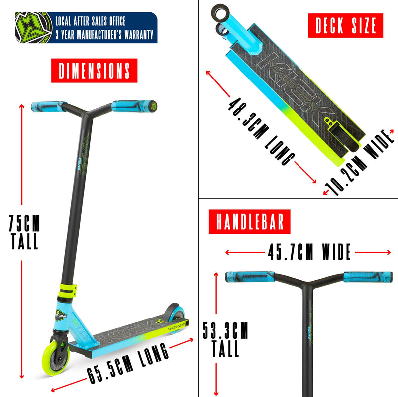 MADD GEAR KICK PRO-X SCOOTER BLUE / GREEN