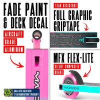 MADD GEAR KICK PRO-X SCOOTER PINK / TEAL