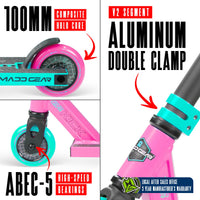 MADD GEAR KICK PRO-X SCOOTER PINK / TEAL