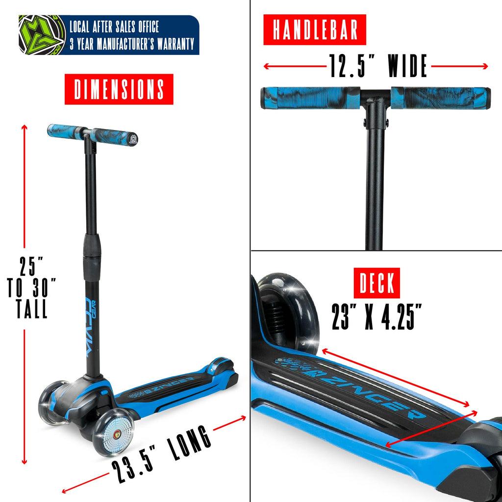 MADD GEAR ZINGER 3 WHEELED SCOOTER BLUE