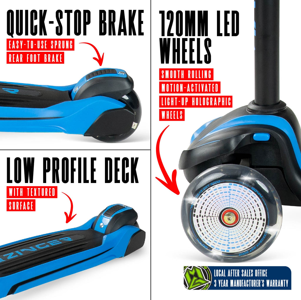 MADD GEAR ZINGER 3 WHEELED SCOOTER BLUE