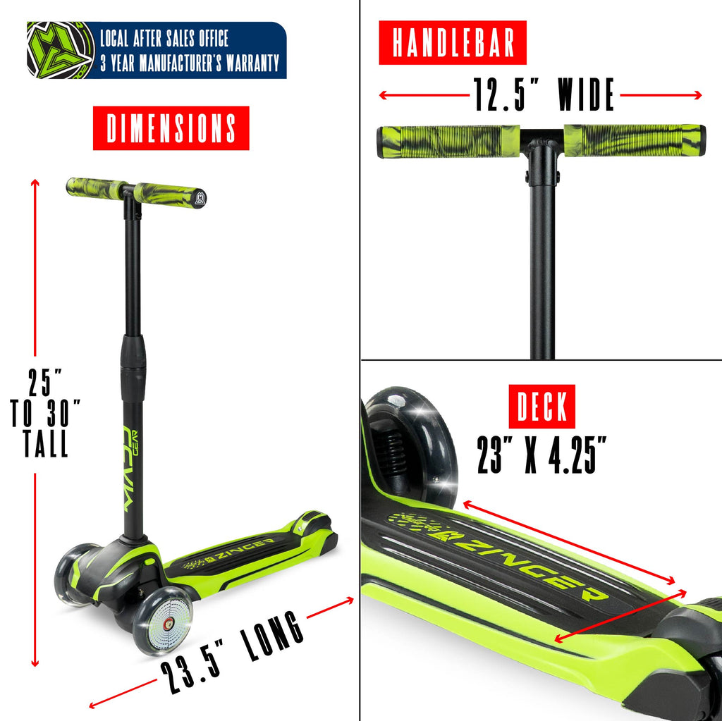 MADD GEAR ZINGER 3 WHEELED SCOOTER GREEN