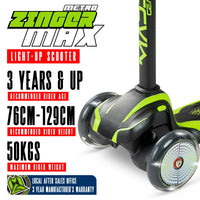 MADD GEAR ZINGER 3 WHEELED SCOOTER GREEN