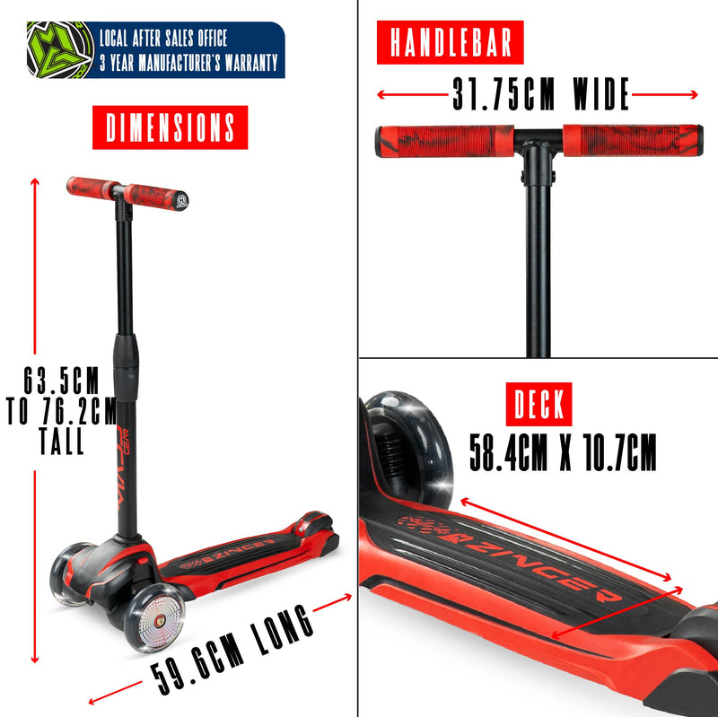MADD GEAR ZINGER 3 WHEELED SCOOTER RED