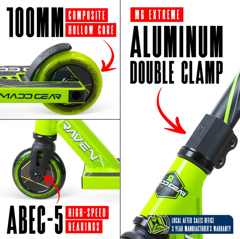MADD GEAR MG1 RAVEN SCOOTER GREEN / BLACK
