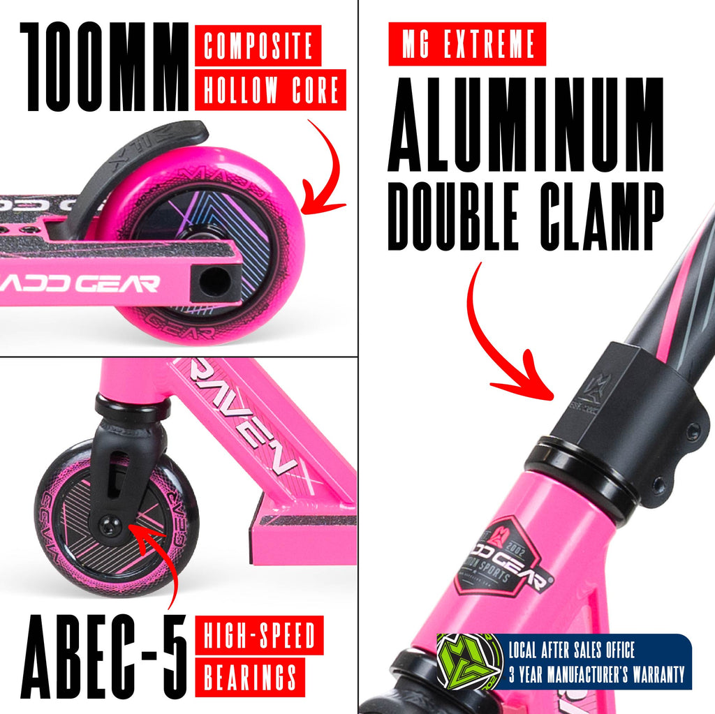 MADD GEAR MG1 RAVEN SCOOTER PINK / BLACK