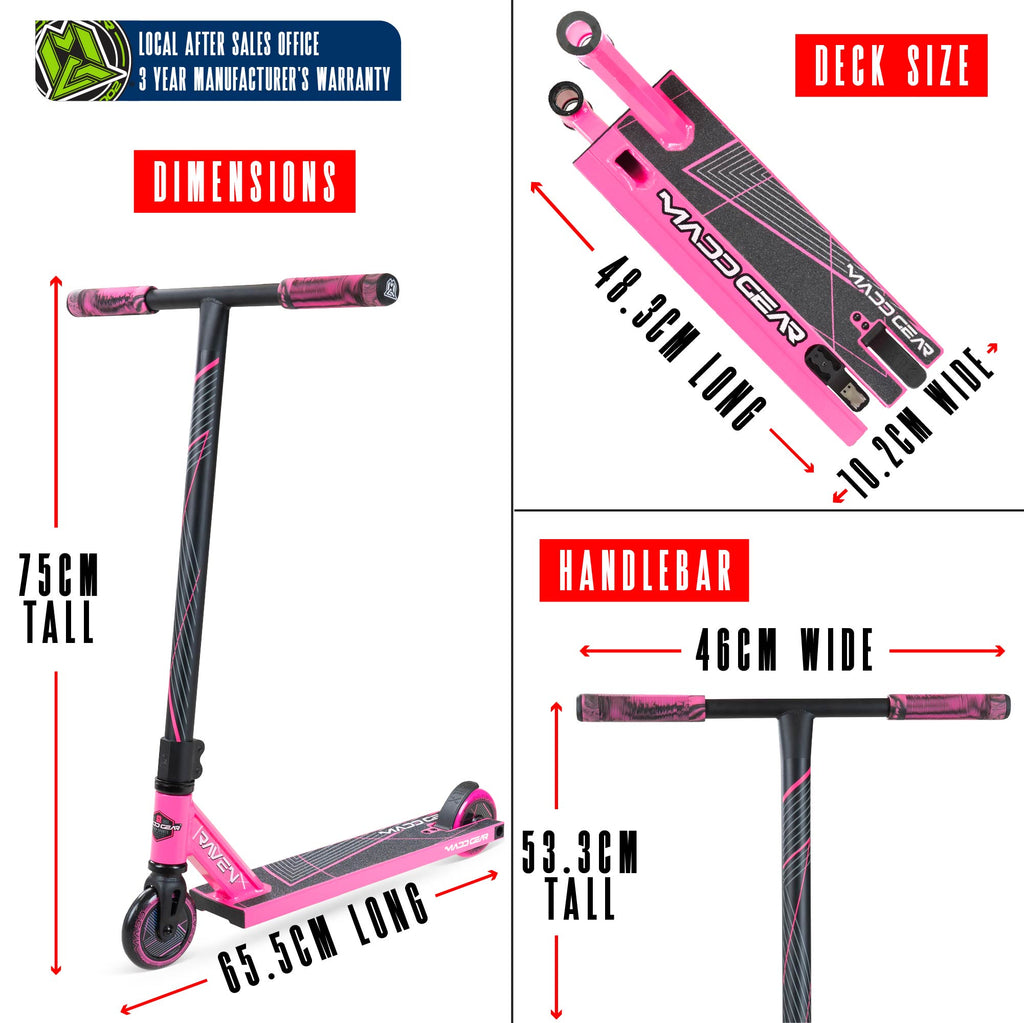 MADD GEAR MG1 RAVEN SCOOTER PINK / BLACK