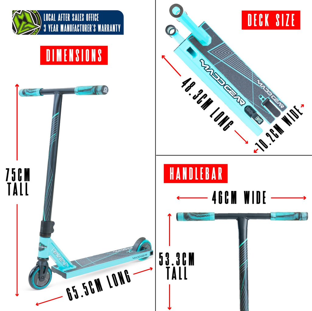 MADD GEAR MG1 RAVEN SCOOTER TEAL / BLACK