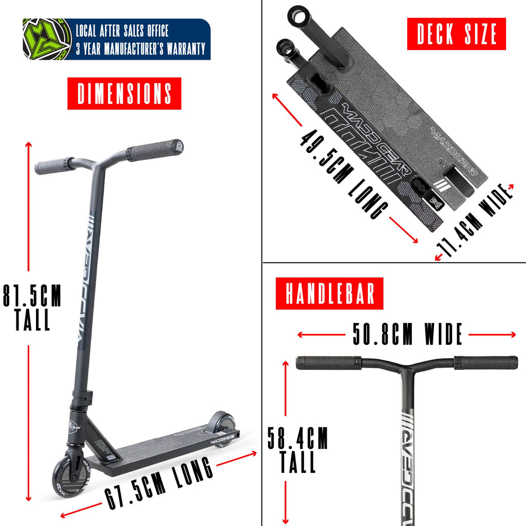 MADD GEAR MG3 ZEN SCOOTER BLACK / BLACK