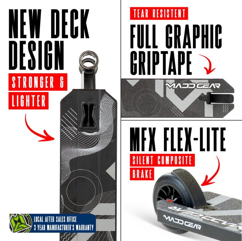 MADD GEAR MG5 AXION SCOOTER BLACK / NEOCHROME