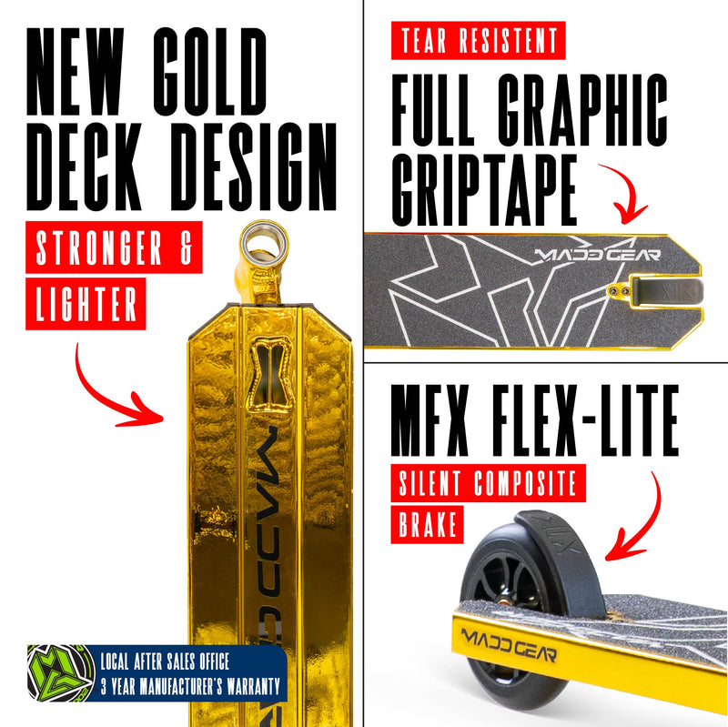 MADD GEAR MG6 KINETIC SCOOTER GOLD