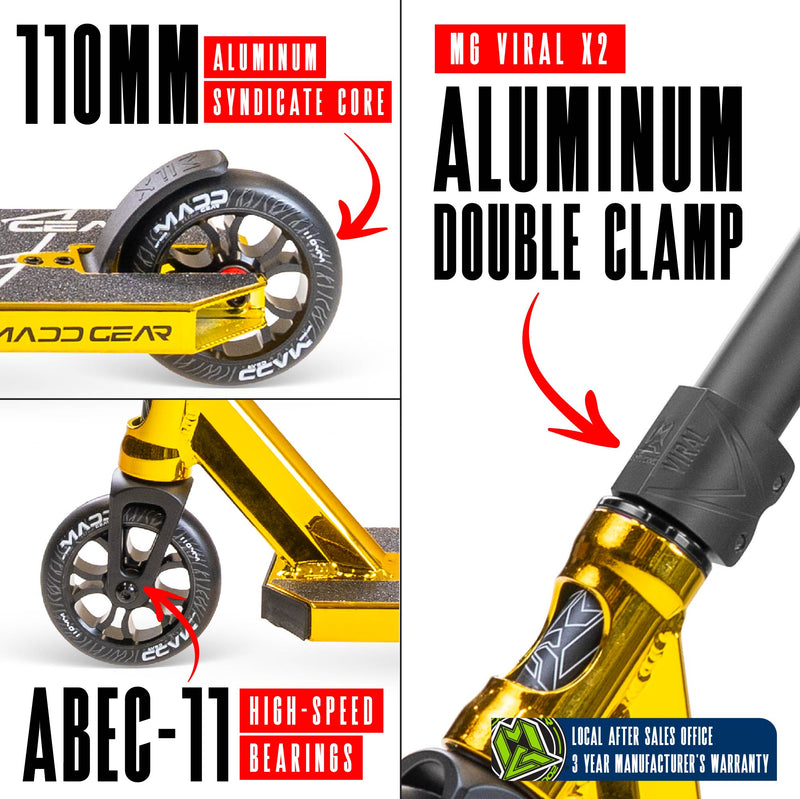 MADD GEAR MG6 KINETIC SCOOTER GOLD