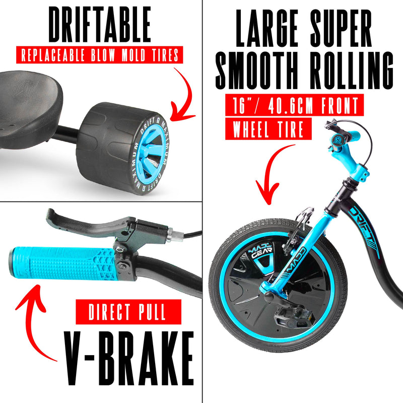 MADD GEAR MINI DRIFT TRIKE BLUE / BLACK