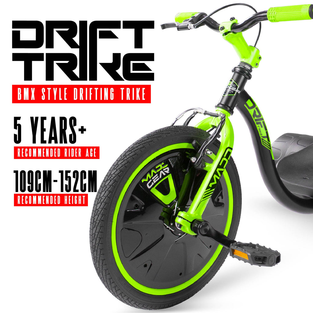 MADD GEAR MINI DRIFT TRIKE GREEN / BLACK
