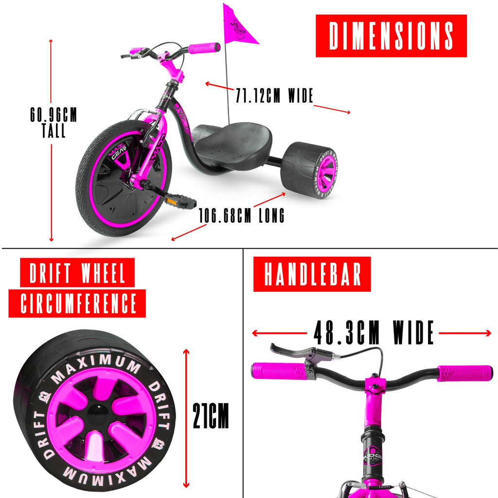 MADD GEAR MINI DRIFT TRIKE PINK / BLACK