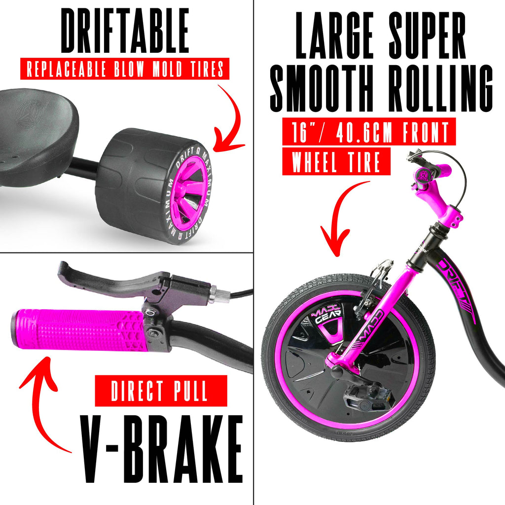 MADD GEAR MINI DRIFT TRIKE PINK / BLACK