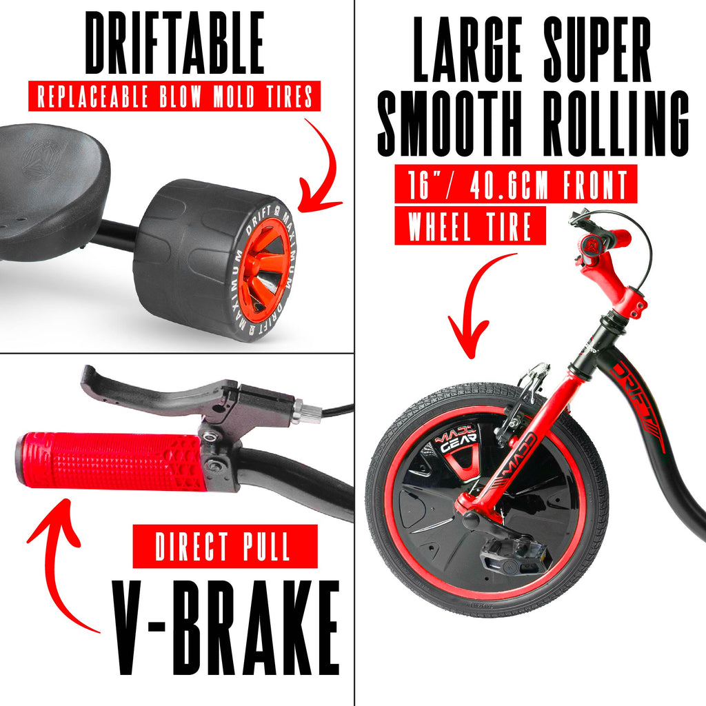 MADD GEAR DRIFT TRIKE RED / BLACK
