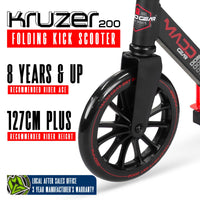 MADD GEAR KRUZER 200 SCOOTER RED BLACK
