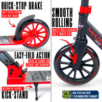 MADD GEAR KRUZER 200 SCOOTER RED BLACK