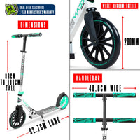 MADD GEAR KRUZER 200 SCOOTER GREY TEAL