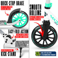 MADD GEAR KRUZER 200 SCOOTER GREY TEAL