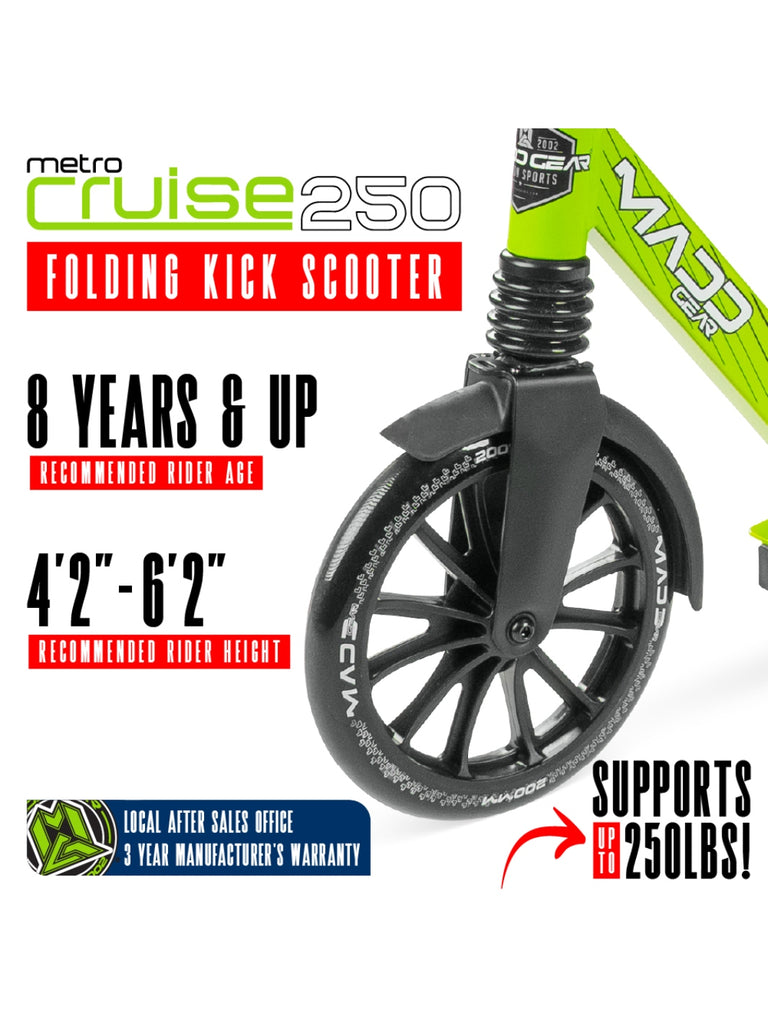 MADD GEAR METRO CRUISE 250 BLACK / GREEN