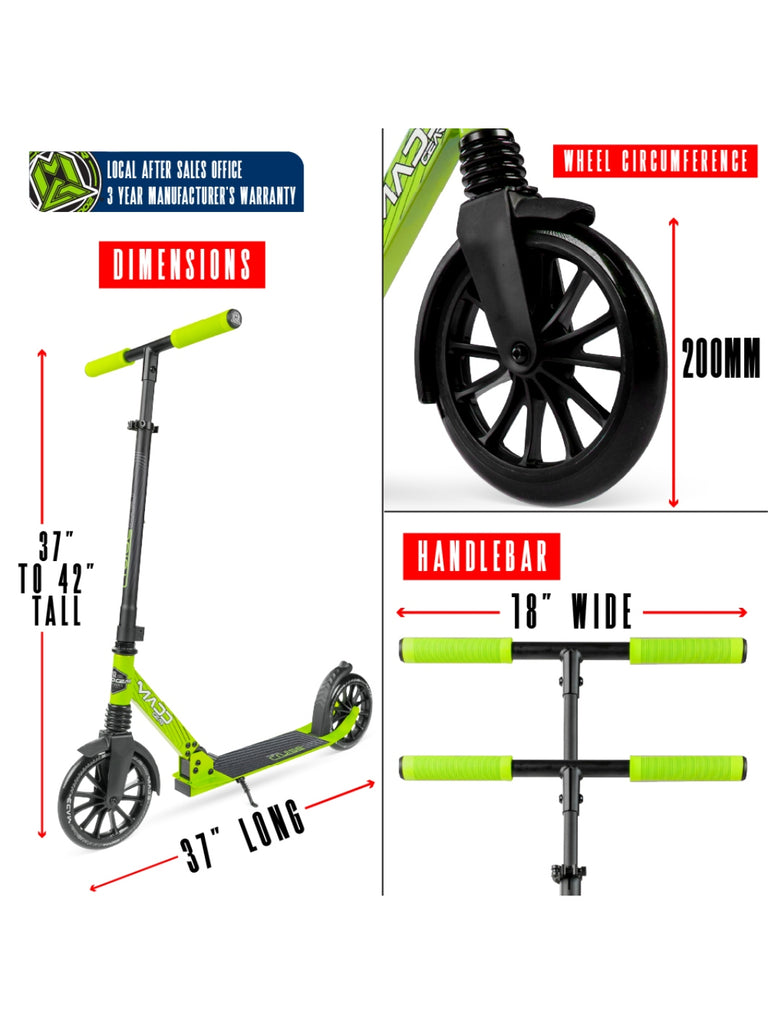 MADD GEAR METRO CRUISE 250 BLACK / GREEN