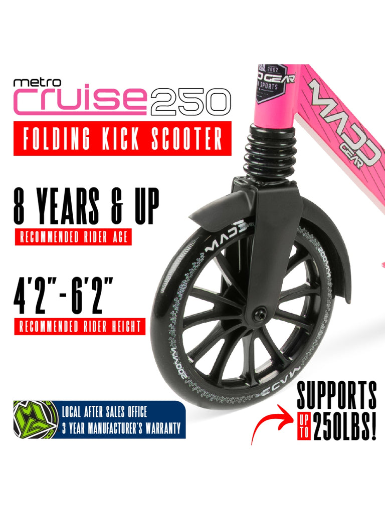 MADD GEAR METRO CRUISE 250 BLACK / PINK