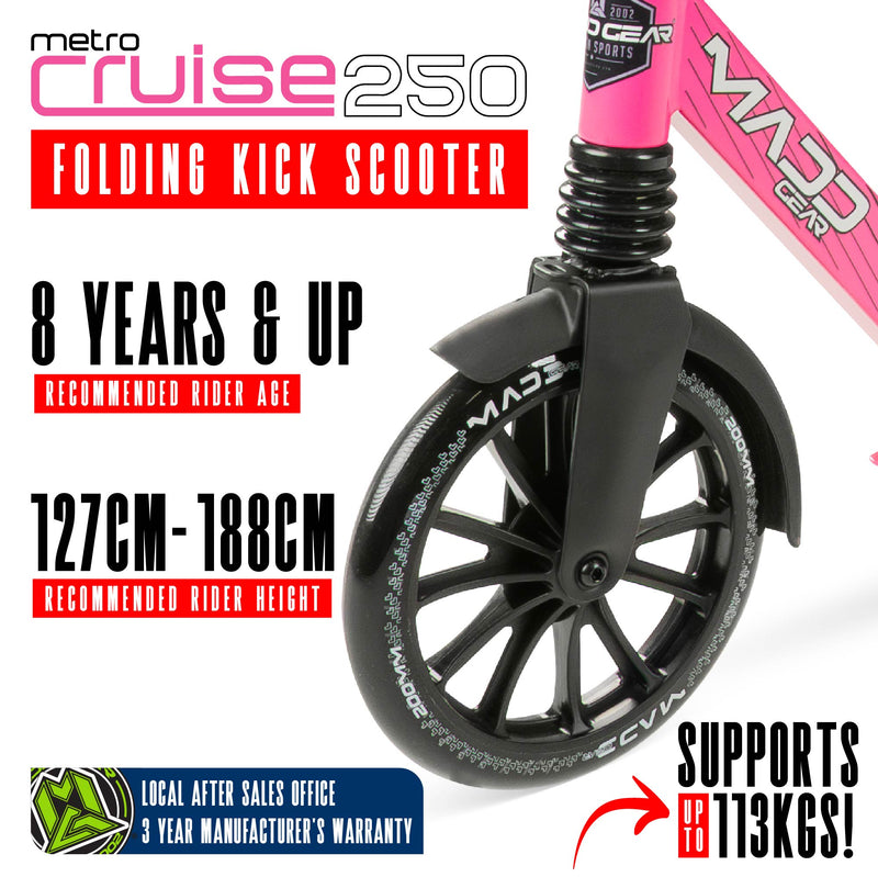 MADD GEAR METRO CRUISE 250 BLACK / PINK