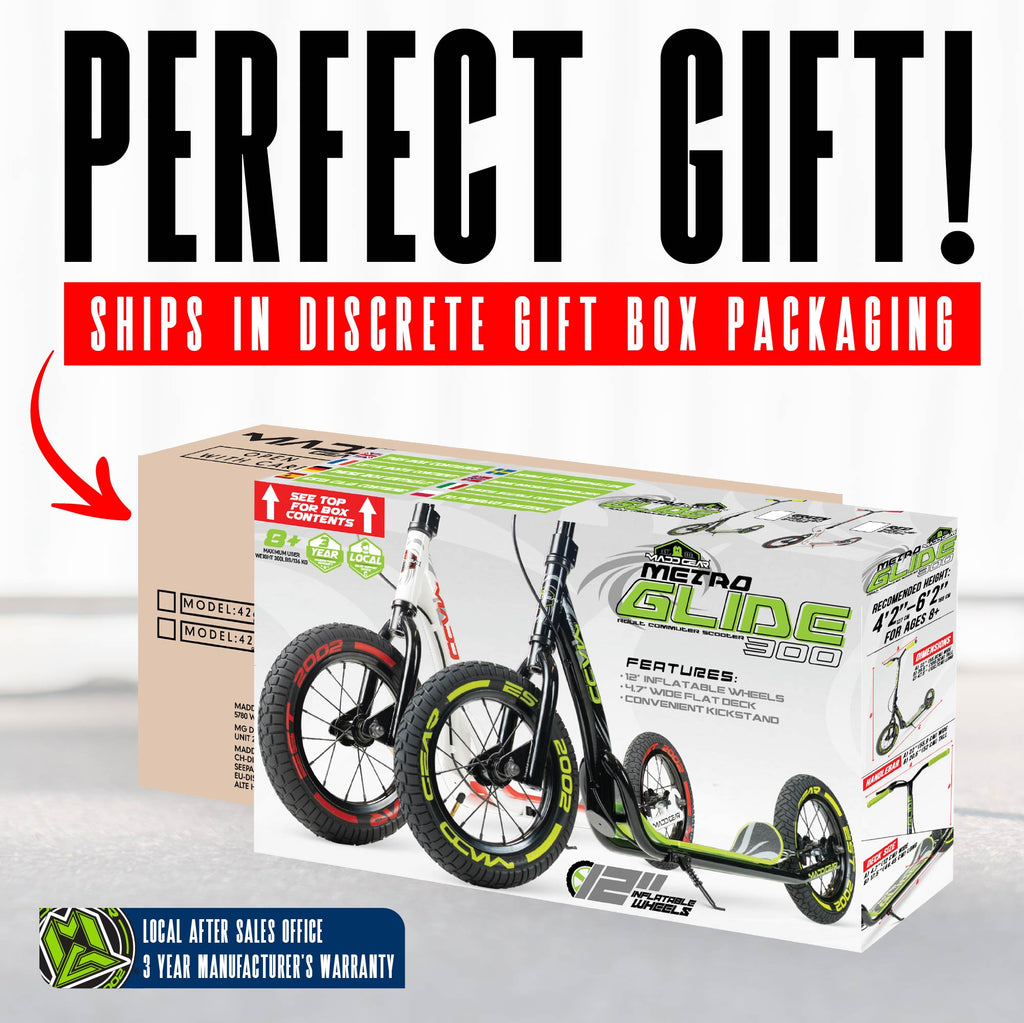 MADD GEAR METRO GLIDE 300 SCOOTER BLACK / GREEN