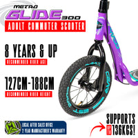 MADD GEAR METRO GLIDE 300 SCOOTER PURPLE / TEAL