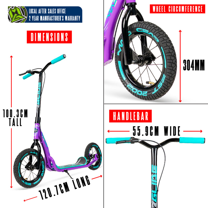 MADD GEAR METRO GLIDE 300 SCOOTER PURPLE / TEAL