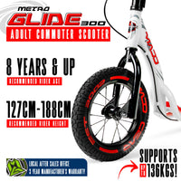 MADD GEAR METRO GLIDE 300 SCOOTER WHITE / RED