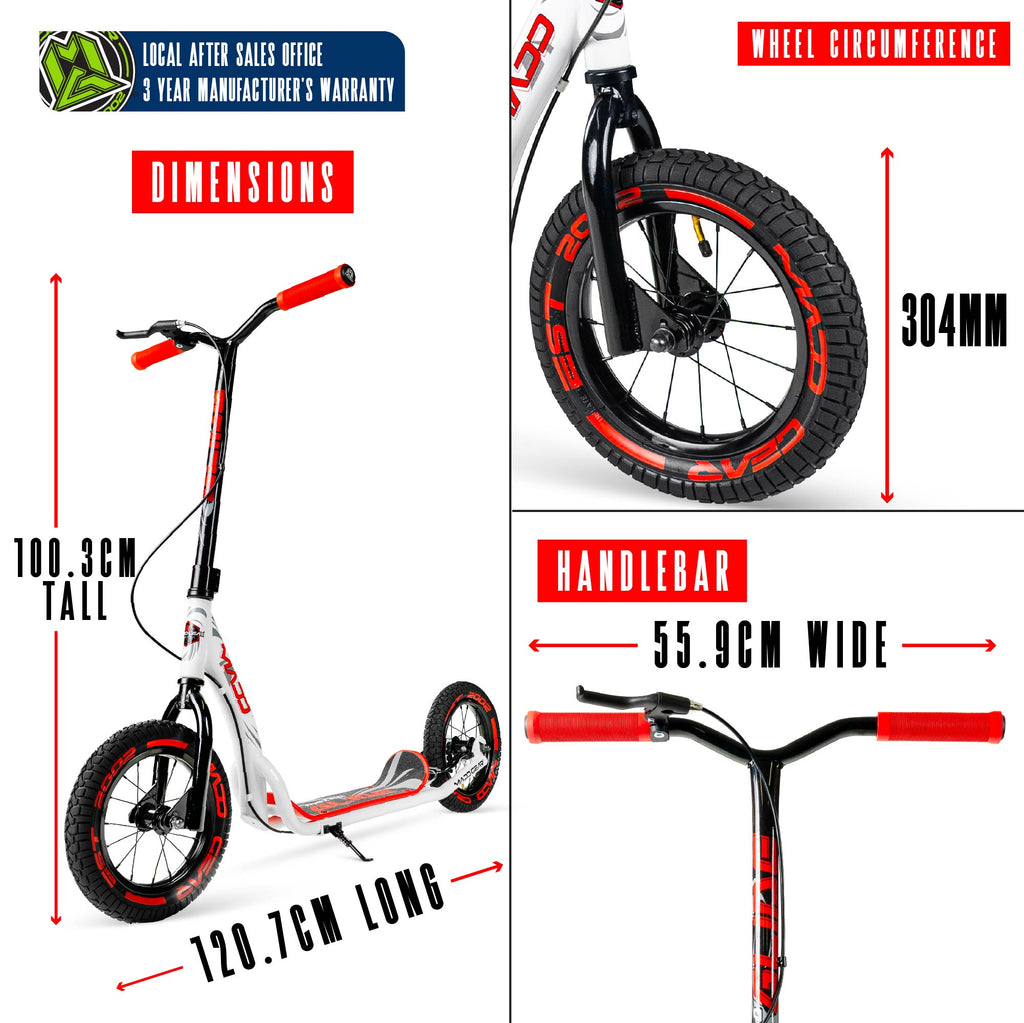 MADD GEAR METRO GLIDE 300 SCOOTER WHITE / RED