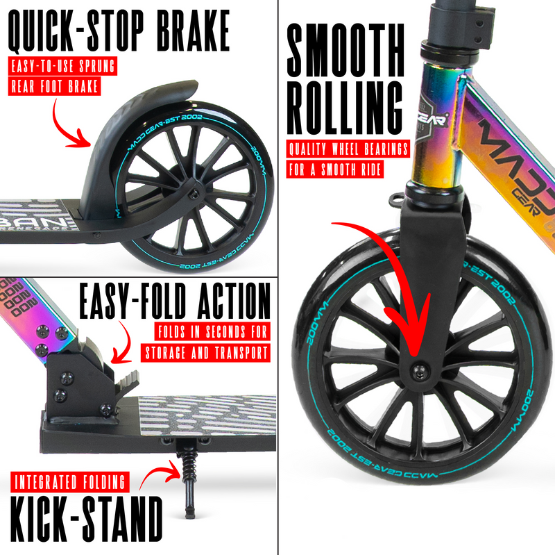 MADD GEAR URBAN RENEGADE SCOOTER NEOCHROME
