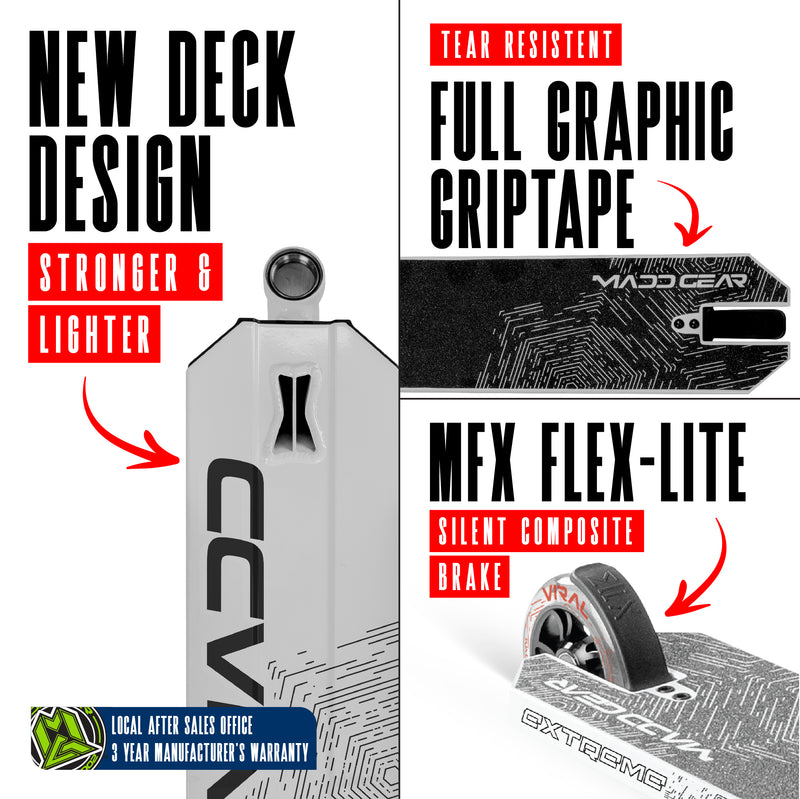 MADD GEAR VIRAL EXTREME SCOOTER BRIGHT WHITE