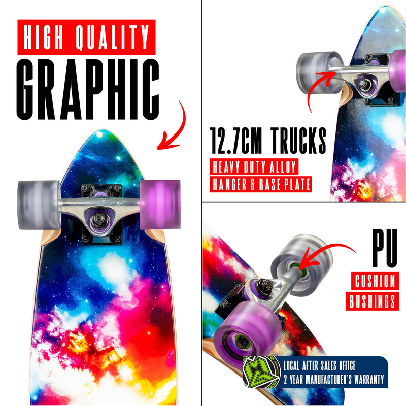 MADD GEAR 28" CRUISER SKATEBOARD SUPERNOVA